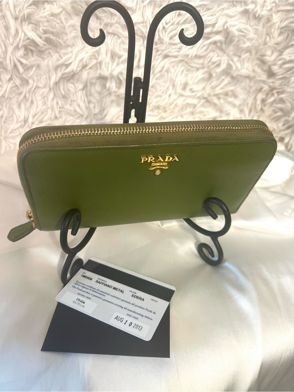 Authentic Prada Cedro Vitello Daino Leather Large Shopping Tote & Wallet. - Picture 13 of 17
